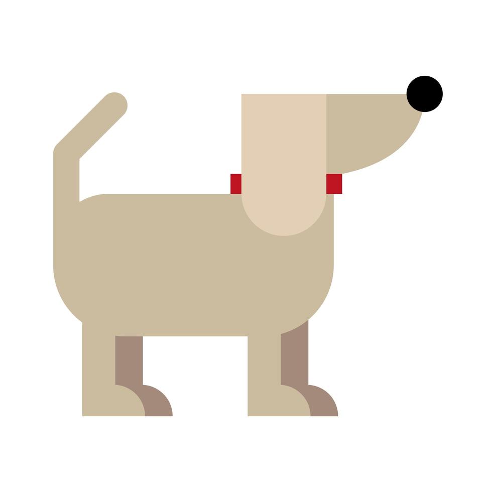 cute little dog mascot icon vector