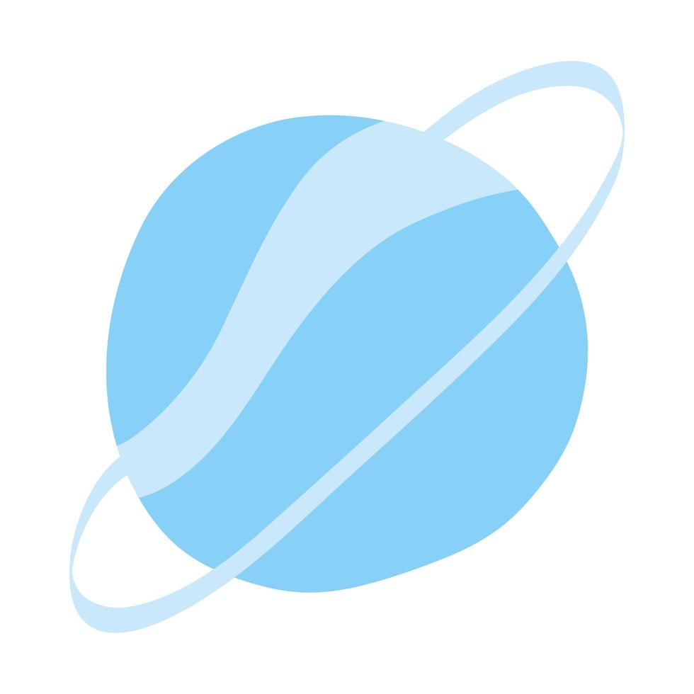 saturn planet universe isolated icon vector