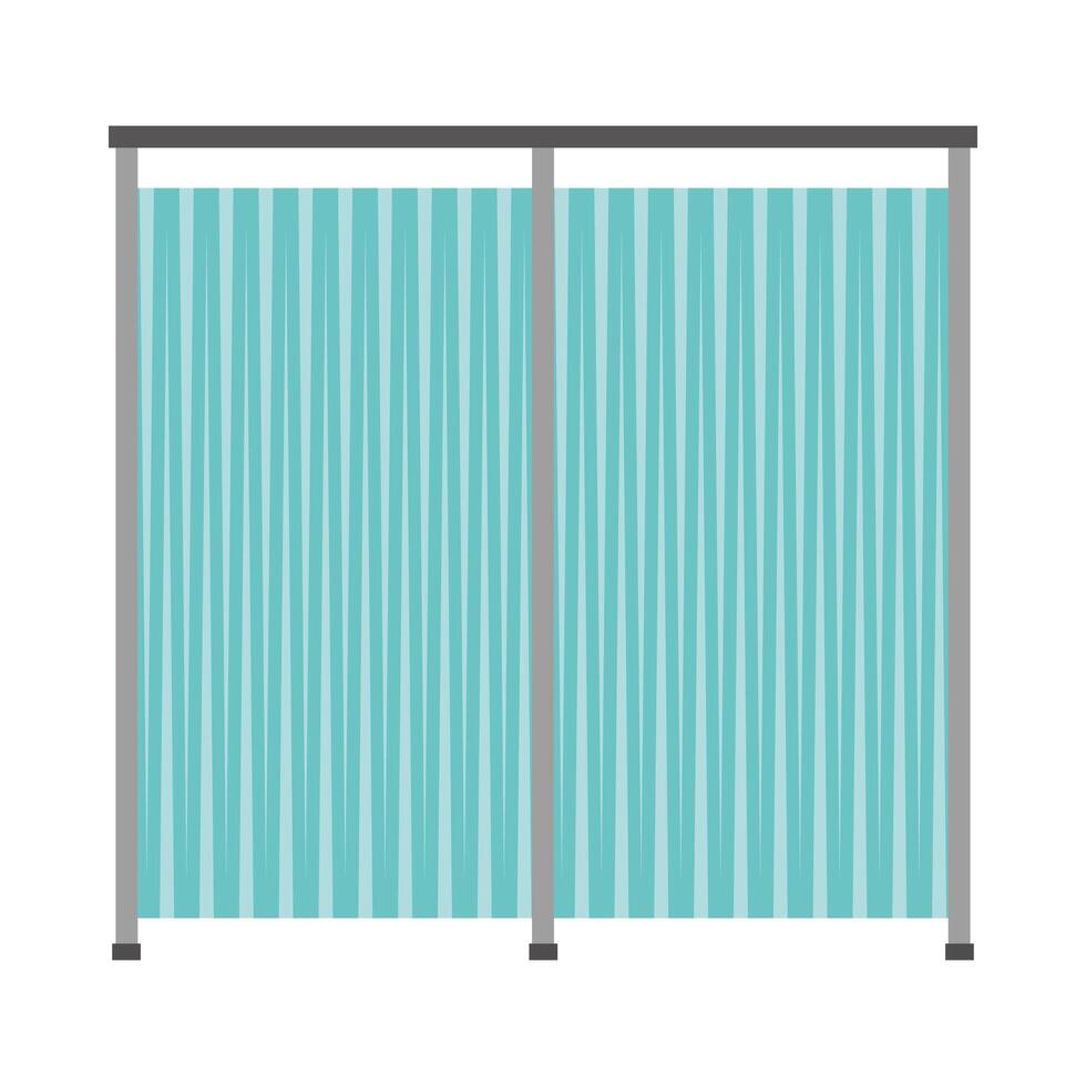 hospital dividing curtain isolated icon vector