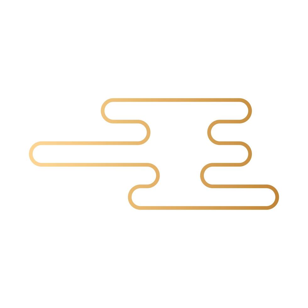 golden emblem decoration isolated icon vector