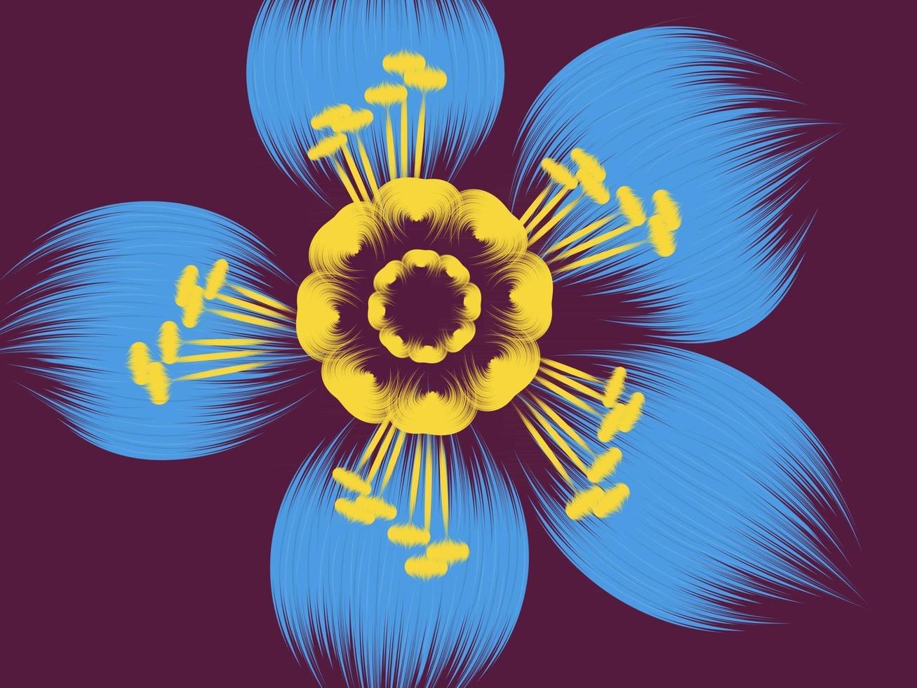 fondo floral azul vector