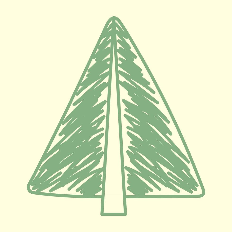 Evergreen Christmas Tree vector