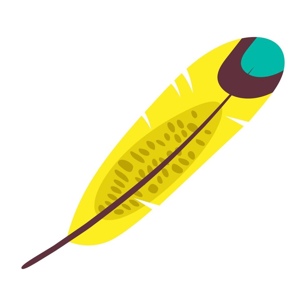 pluma de pájaro de colores vector