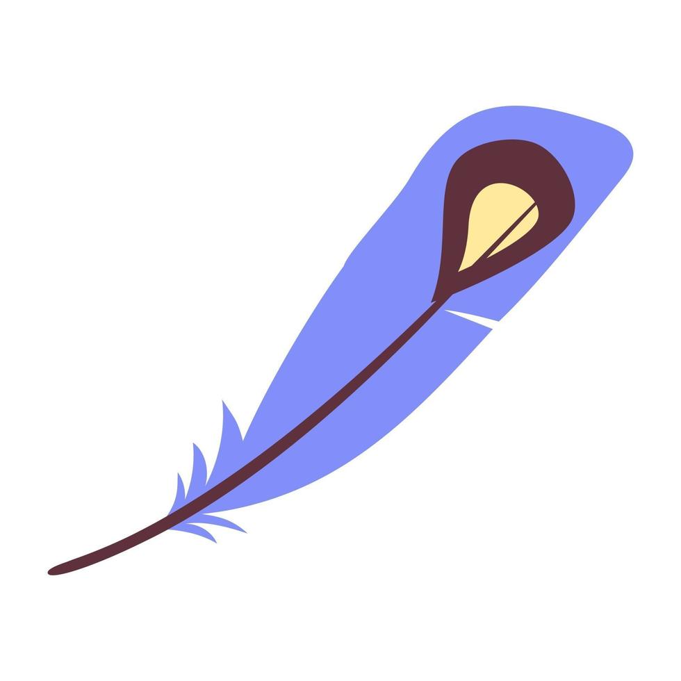 pluma de pájaro de colores vector