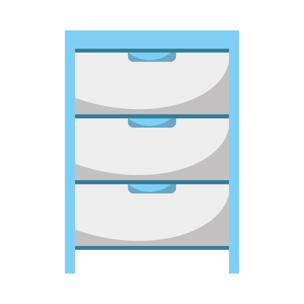 hospital drawer forniture isolated icon vector