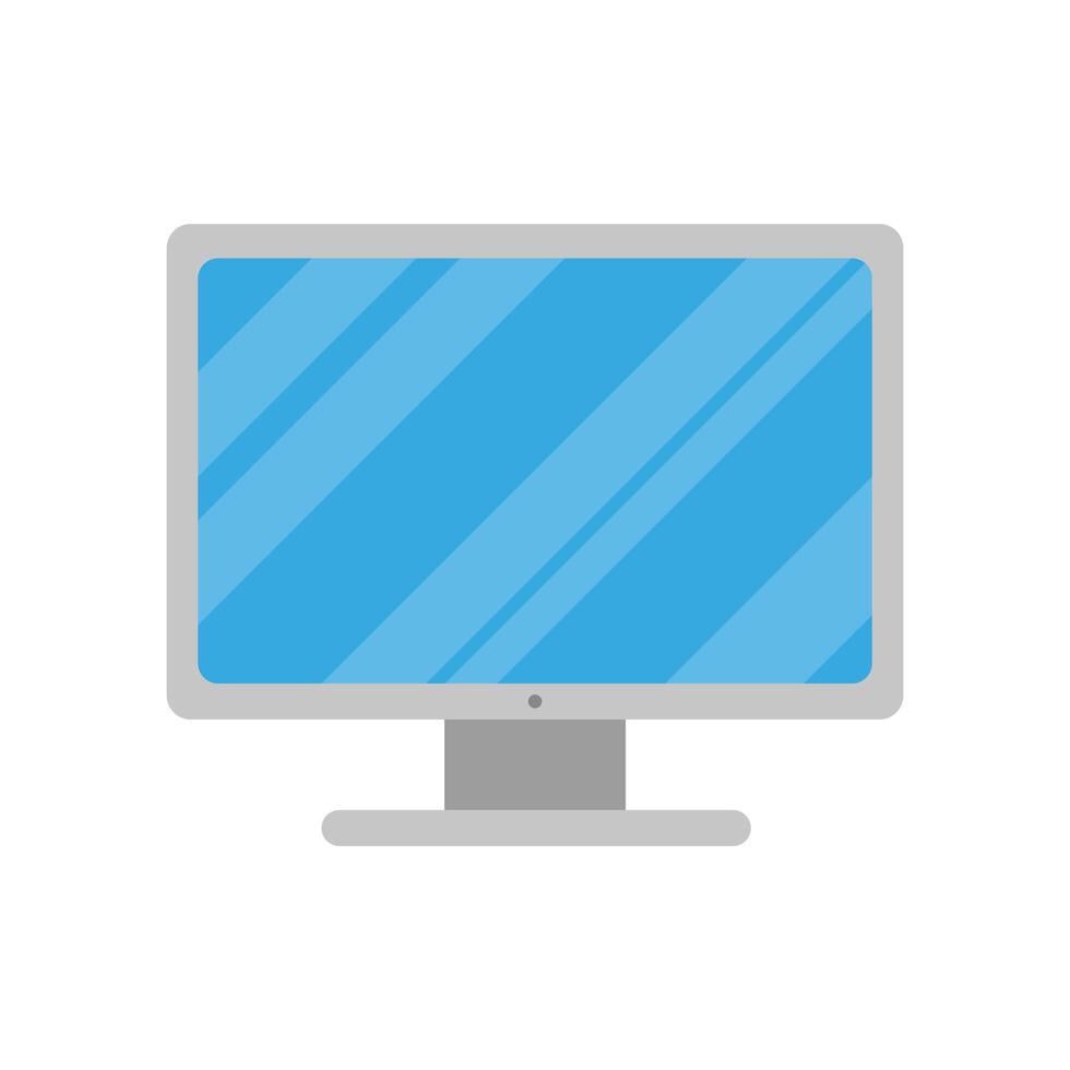 desktop computer technology isolated icon vector