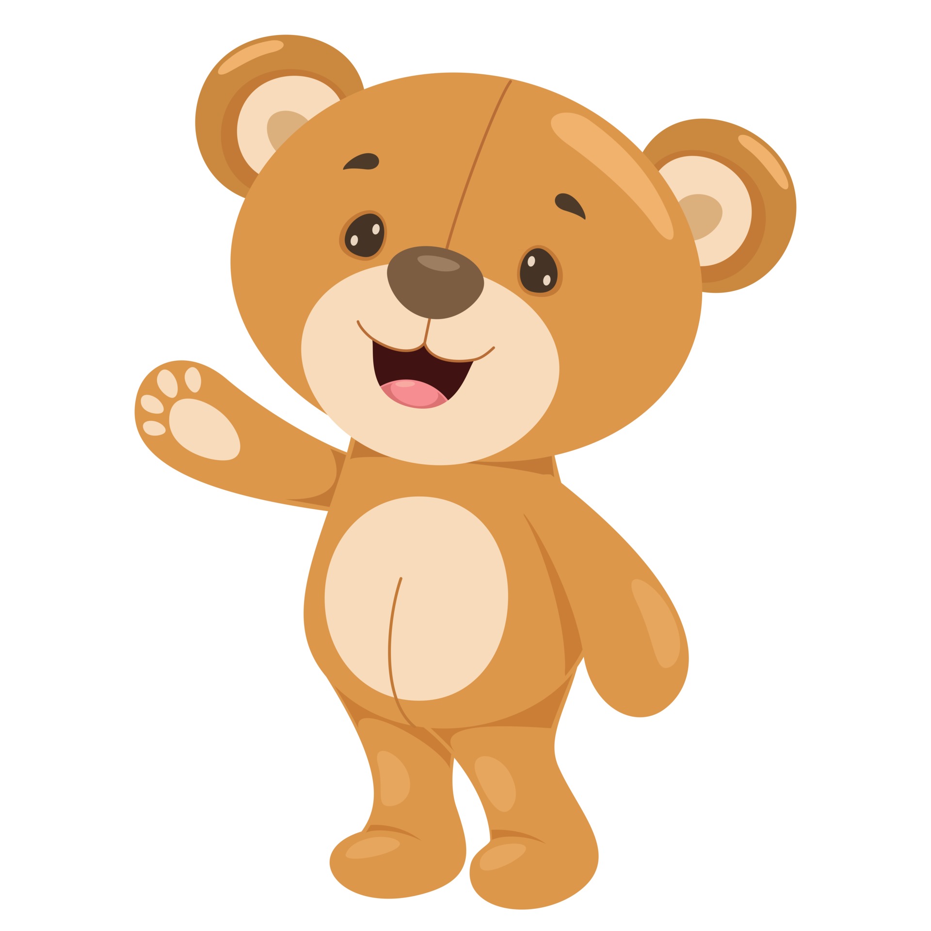 Clipart Vectorial De Dibujos Animados De Oso De Peluche Sentado ...