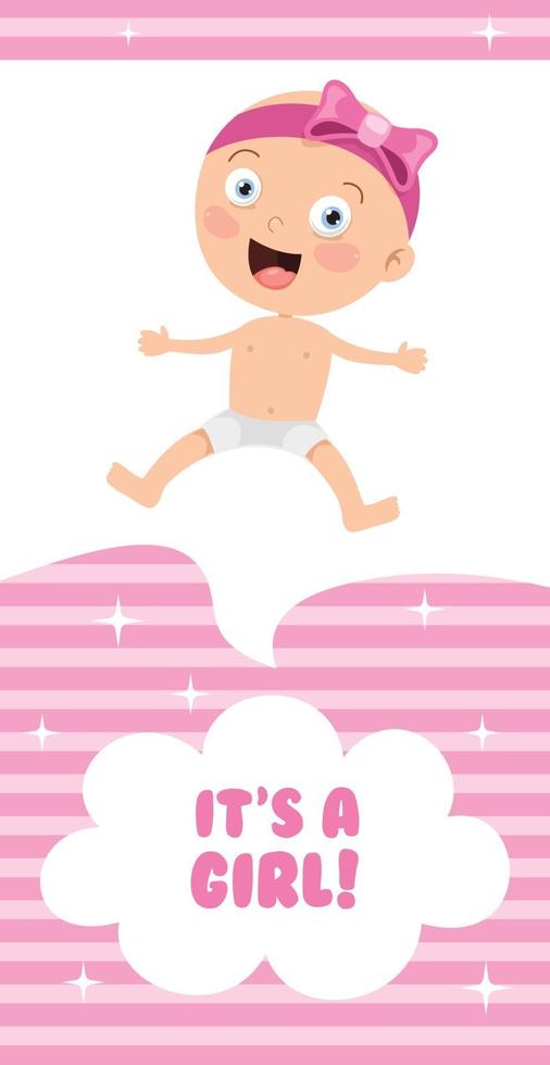 Greeting Invitation Card For Baby Shower Event vector