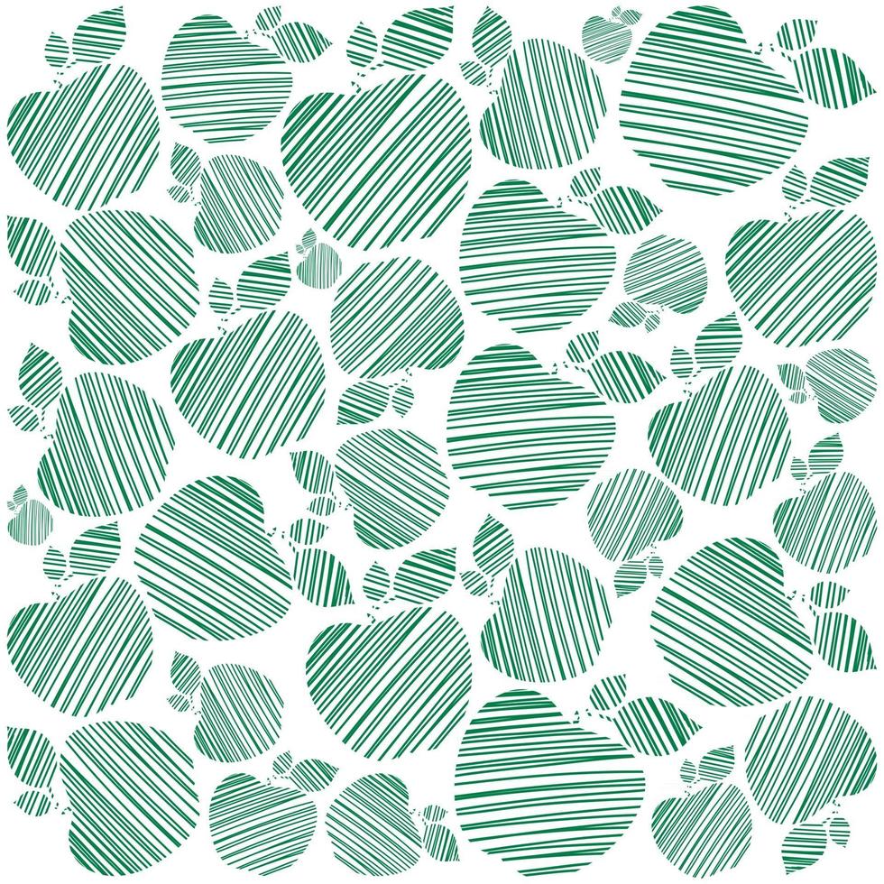 Abstract Green Apple Pattern Design vector