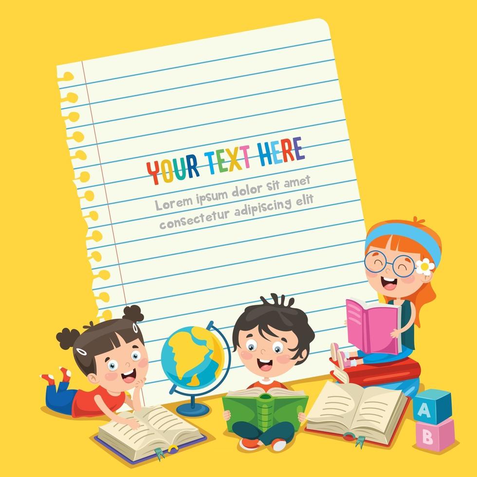 Paper Template Design For Children Education vector