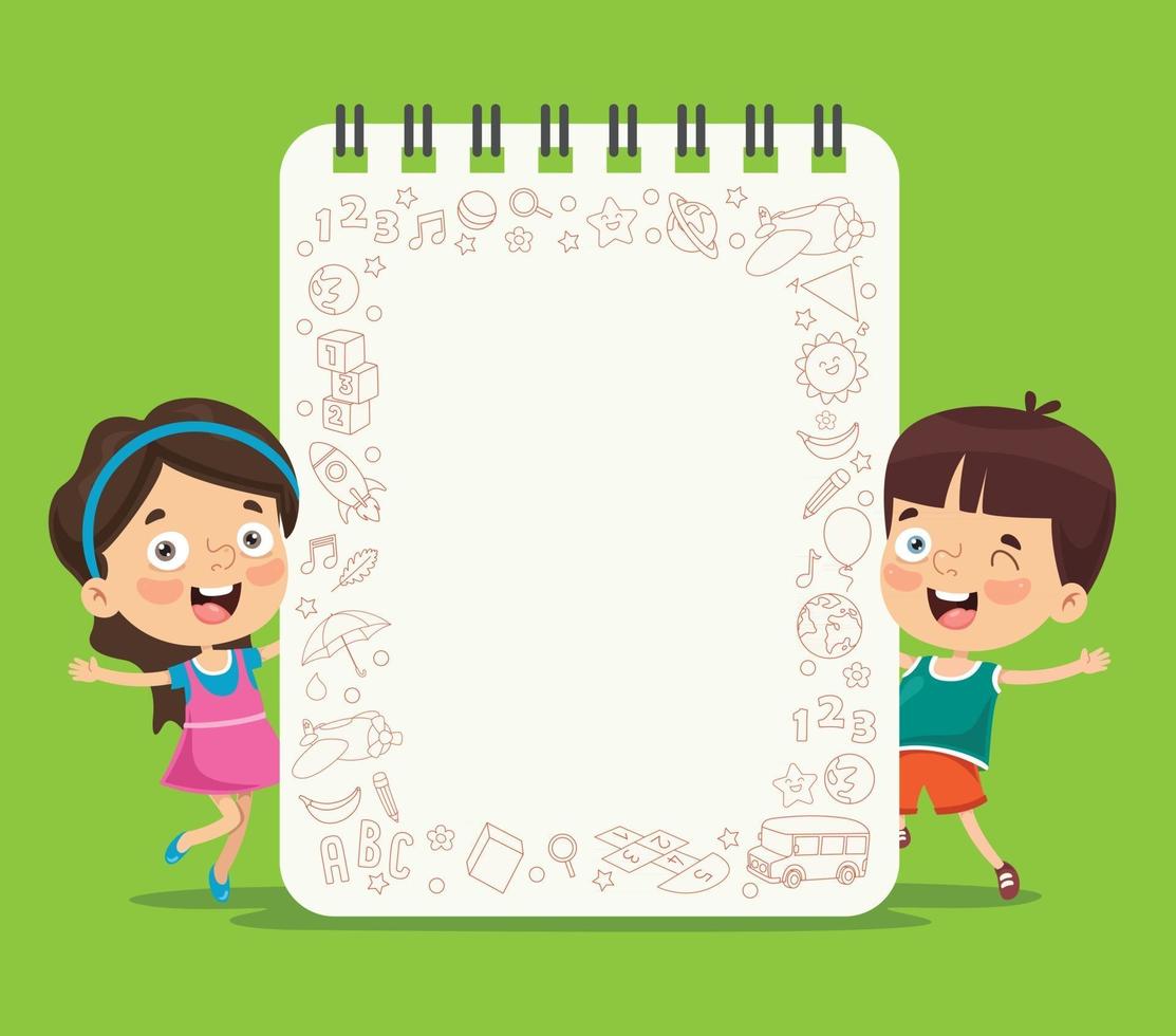 Paper Template Design For Children Education vector