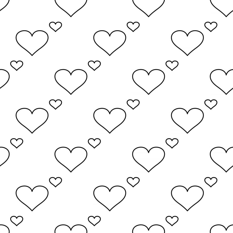Modern banner with seamless pattern of hearts on background Abstract love symbol vector