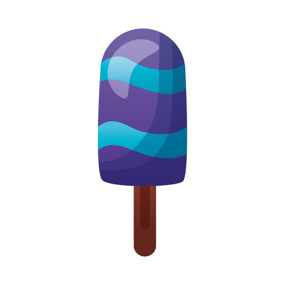 Isolated ice cream with stick vector design