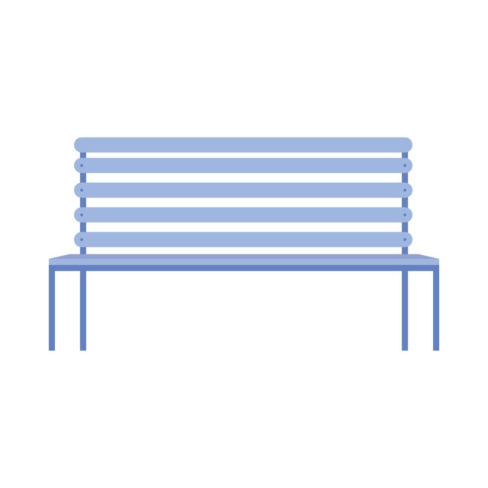 park chair forniture isolated icon vector
