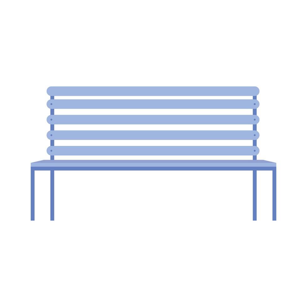 park chair forniture isolated icon vector