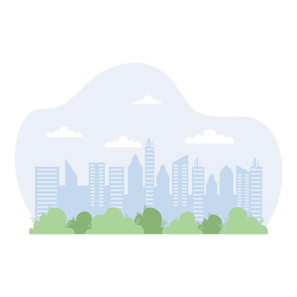 buildings cityscape urban scene icon vector