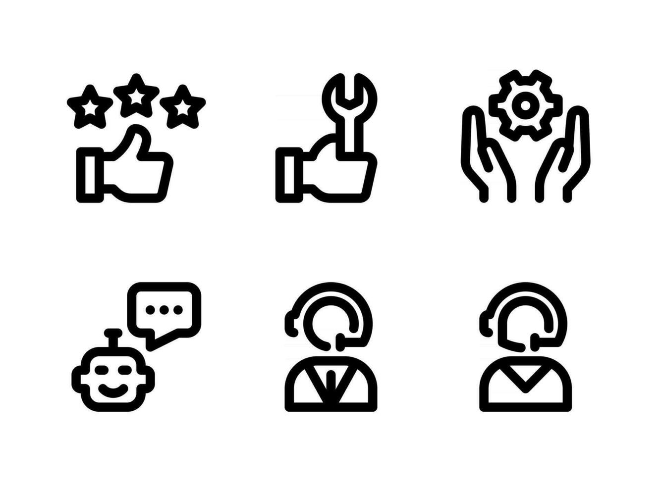 Simple Set of Help and Support Related Vector Line Icons. Contains Icons as Customer Feedback, Technical Support, Development Service and more.