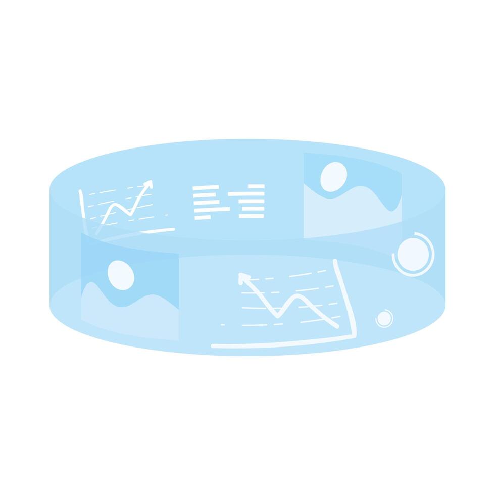 reality virtual tech display interactive template vector