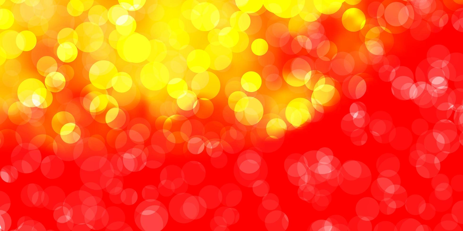 Light Red Yellow vector template with circles