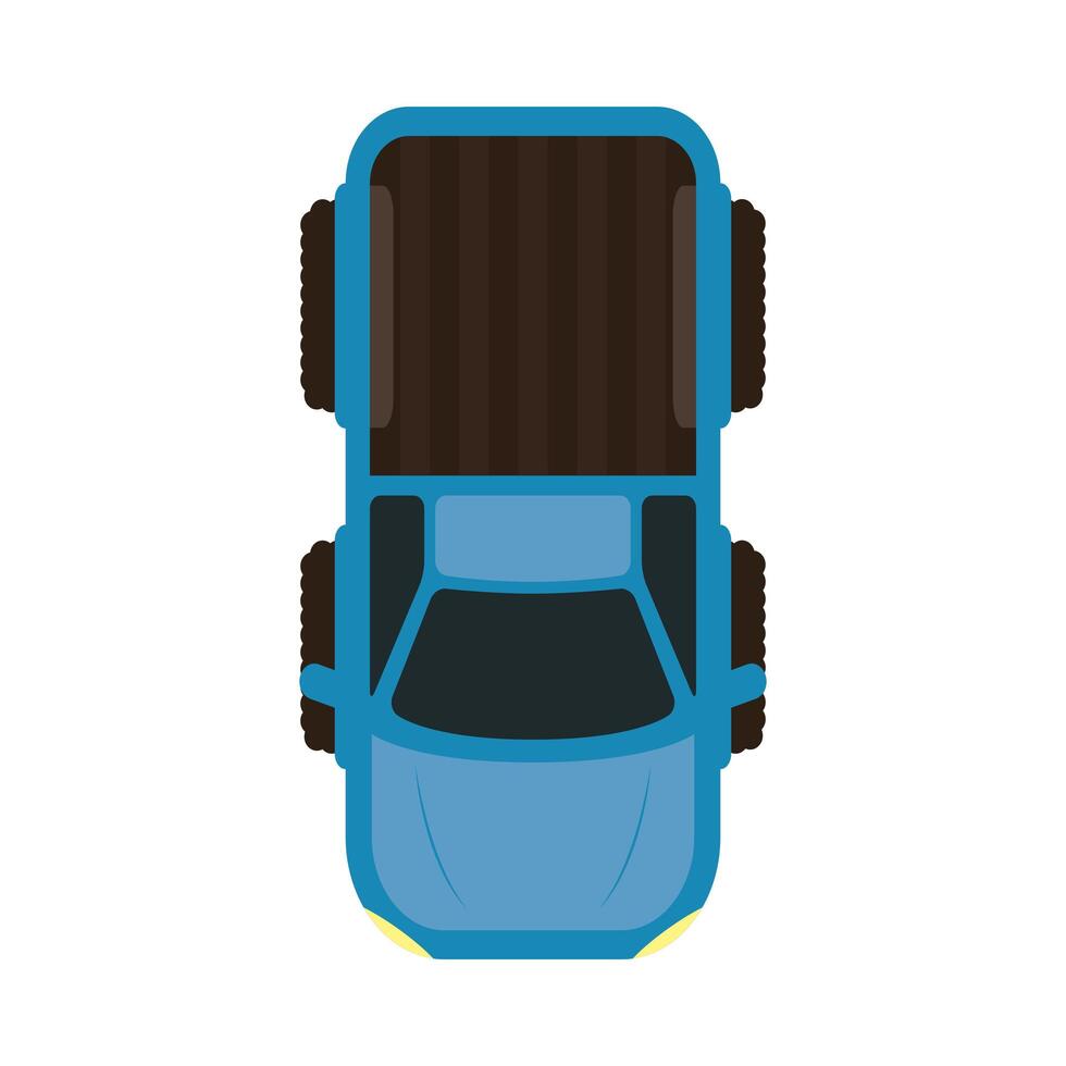 pickup car vehicle top view vector design