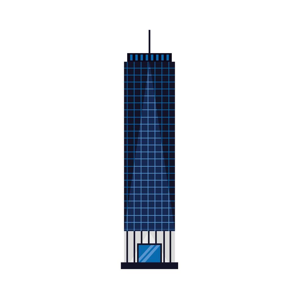 diseño de vector de edificio de ciudad aislada