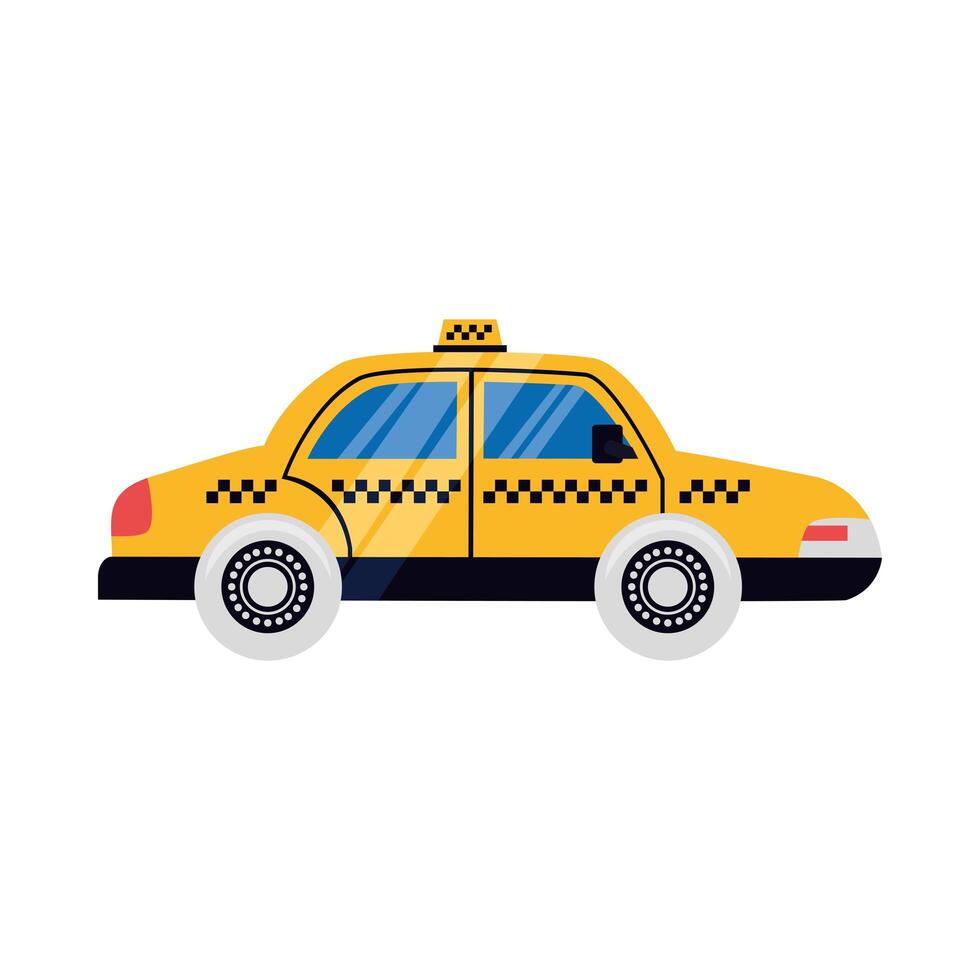 diseño de vector de coche de taxi aislado