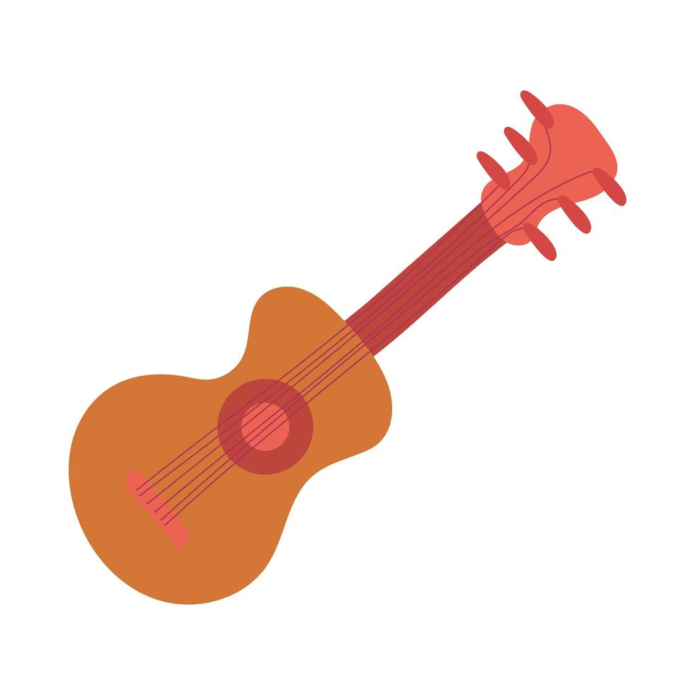 Isolated guitar instrument vector design