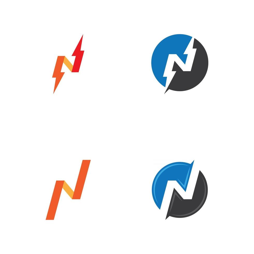 N Letter Logo Template vector icon illustration design