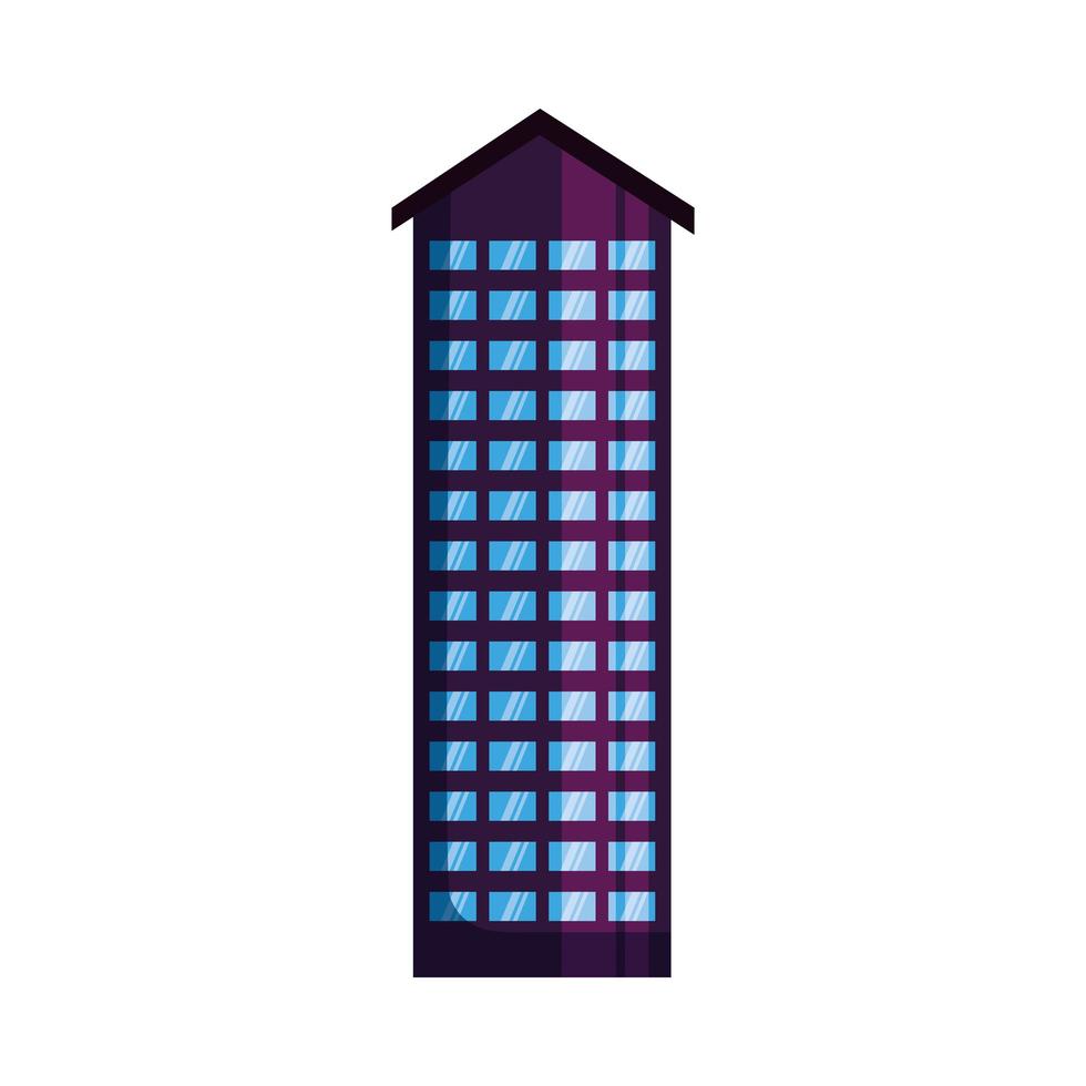 diseño de vector de edificio de ciudad aislada