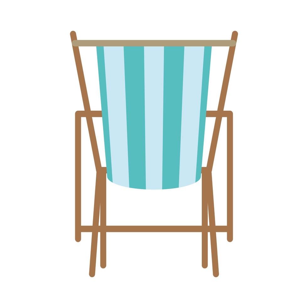 Isolated striped sunchair vector design