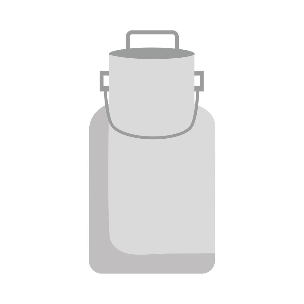 Isolated farm milk can vector design