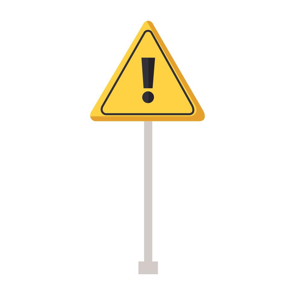 Isolated construction warning road sign vector design