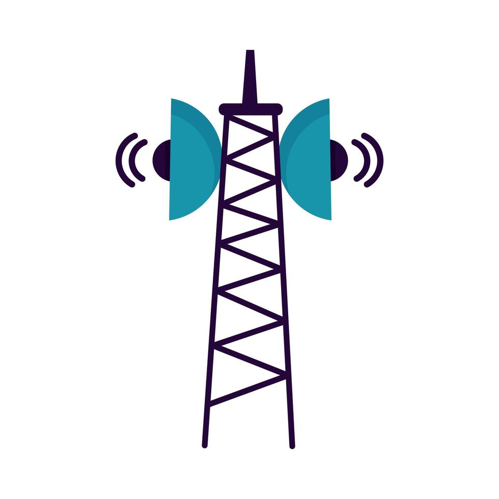 Diseño vectorial de icono de antena aislada vector