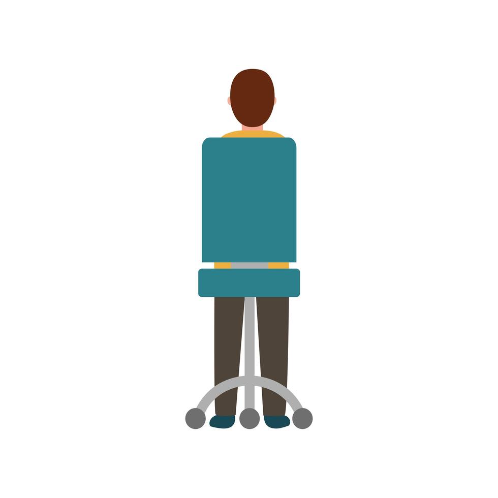 Avatar de empresario aislado con diseño de vector de silla