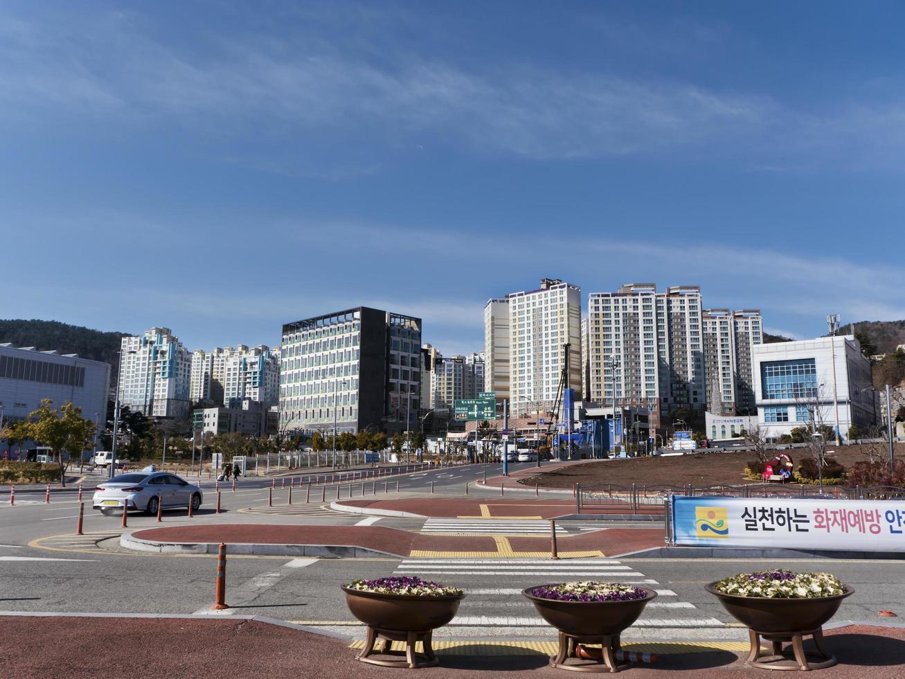 paisaje urbano en yeosu, corea del sur foto