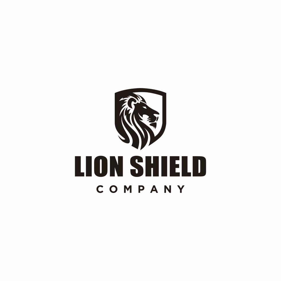 Lion shield logo modern design template ,Lion head logo ,Element for the brand identity ,Vector illustration EPS 10 vector