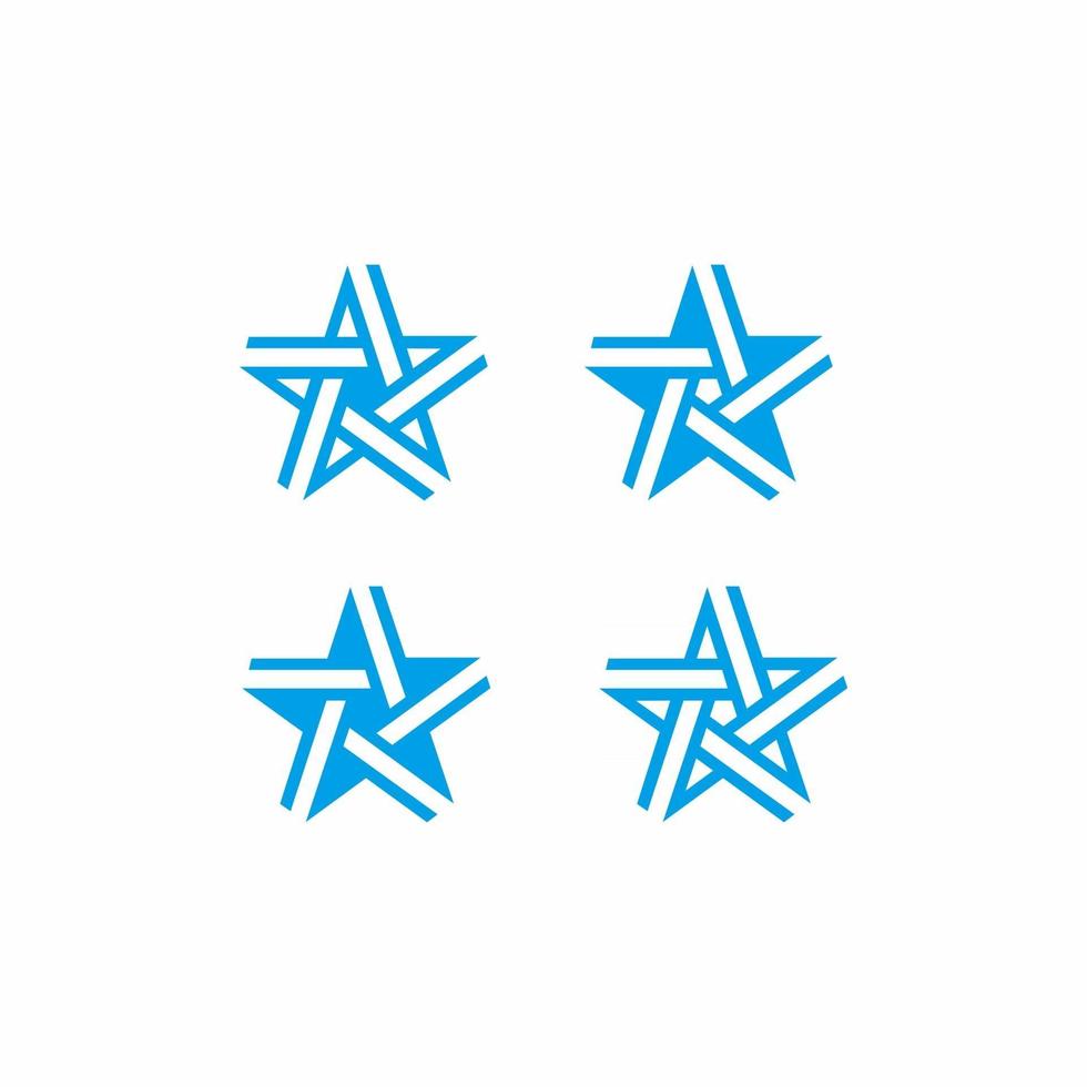 logotipo de estrella con línea color azul diseño moderno plantilla eps 10 vector