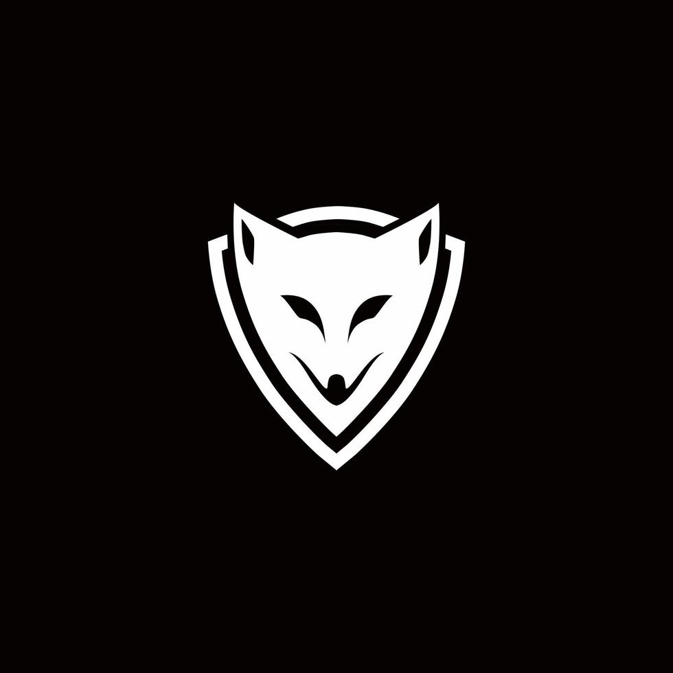 Shield Wolf Logo Modern Design Template vector