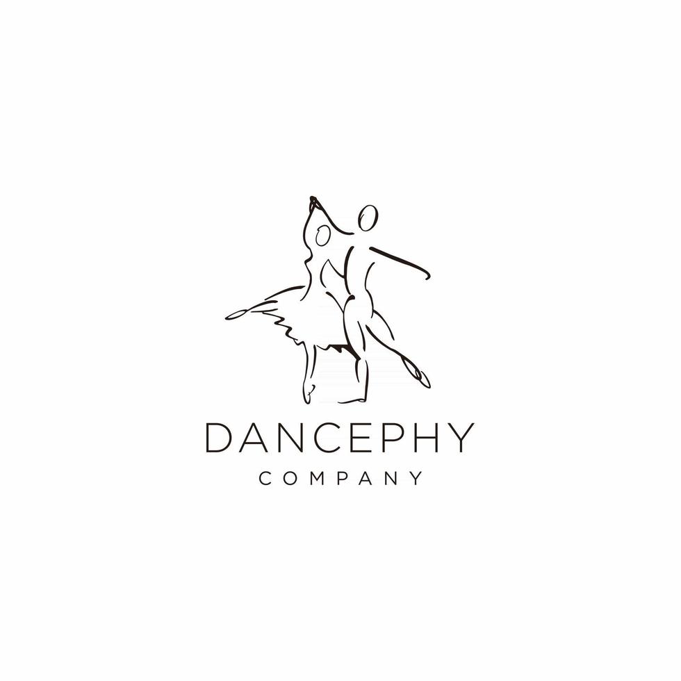 Dance Logo Abstrac with Modern Design Template vector