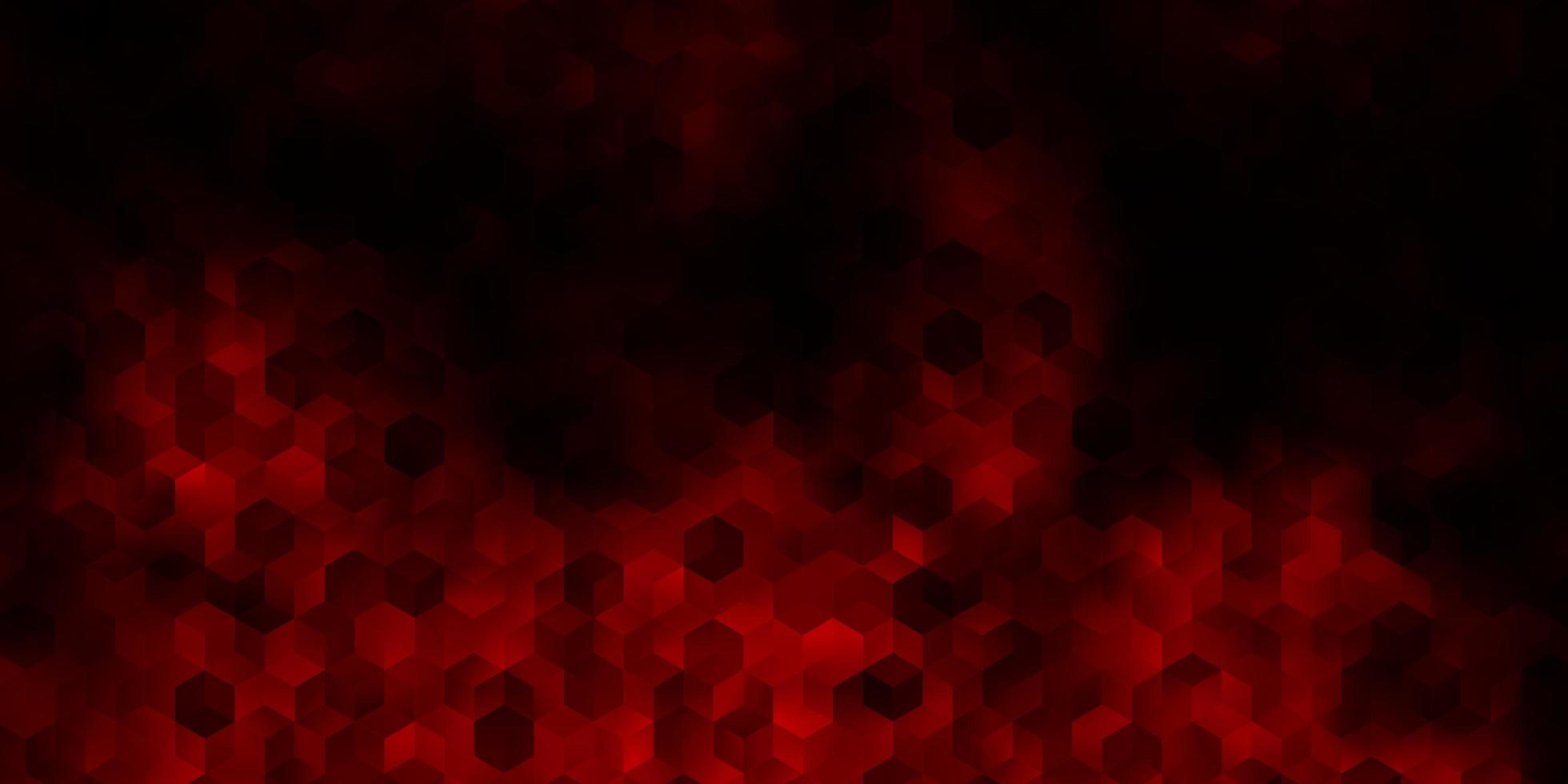 Fondo de vector rojo oscuro con hexágonos