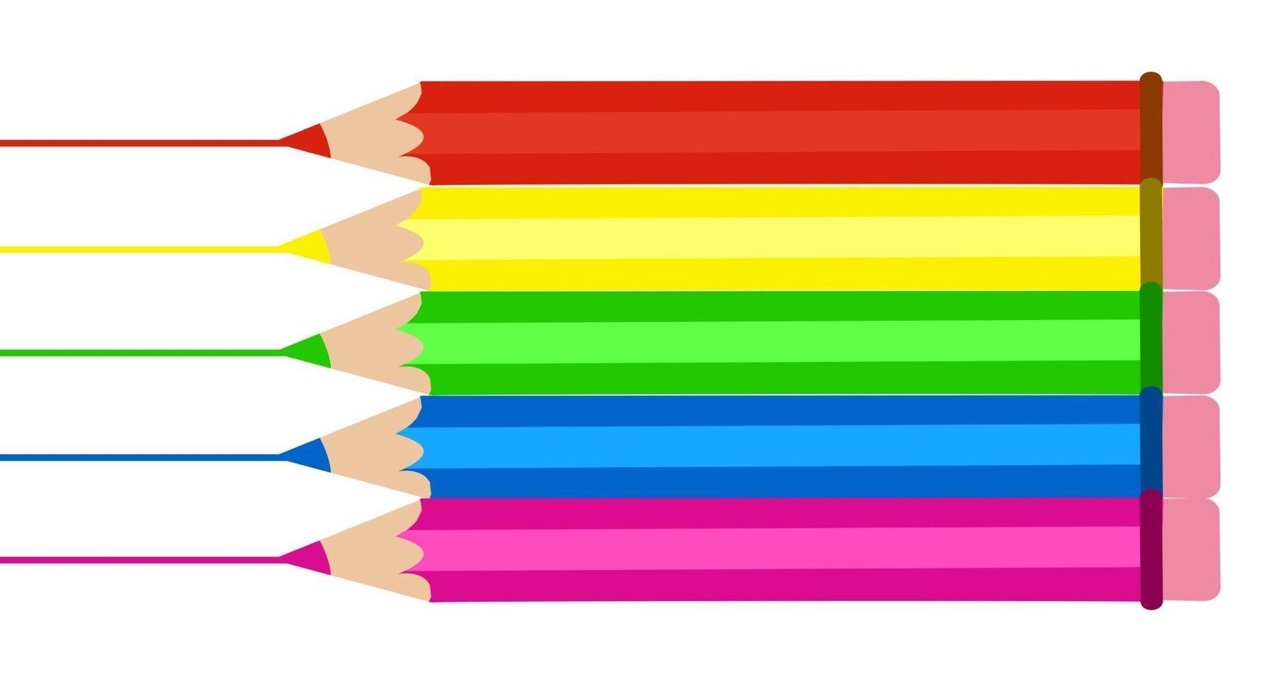 lápices de colores artísticos vector