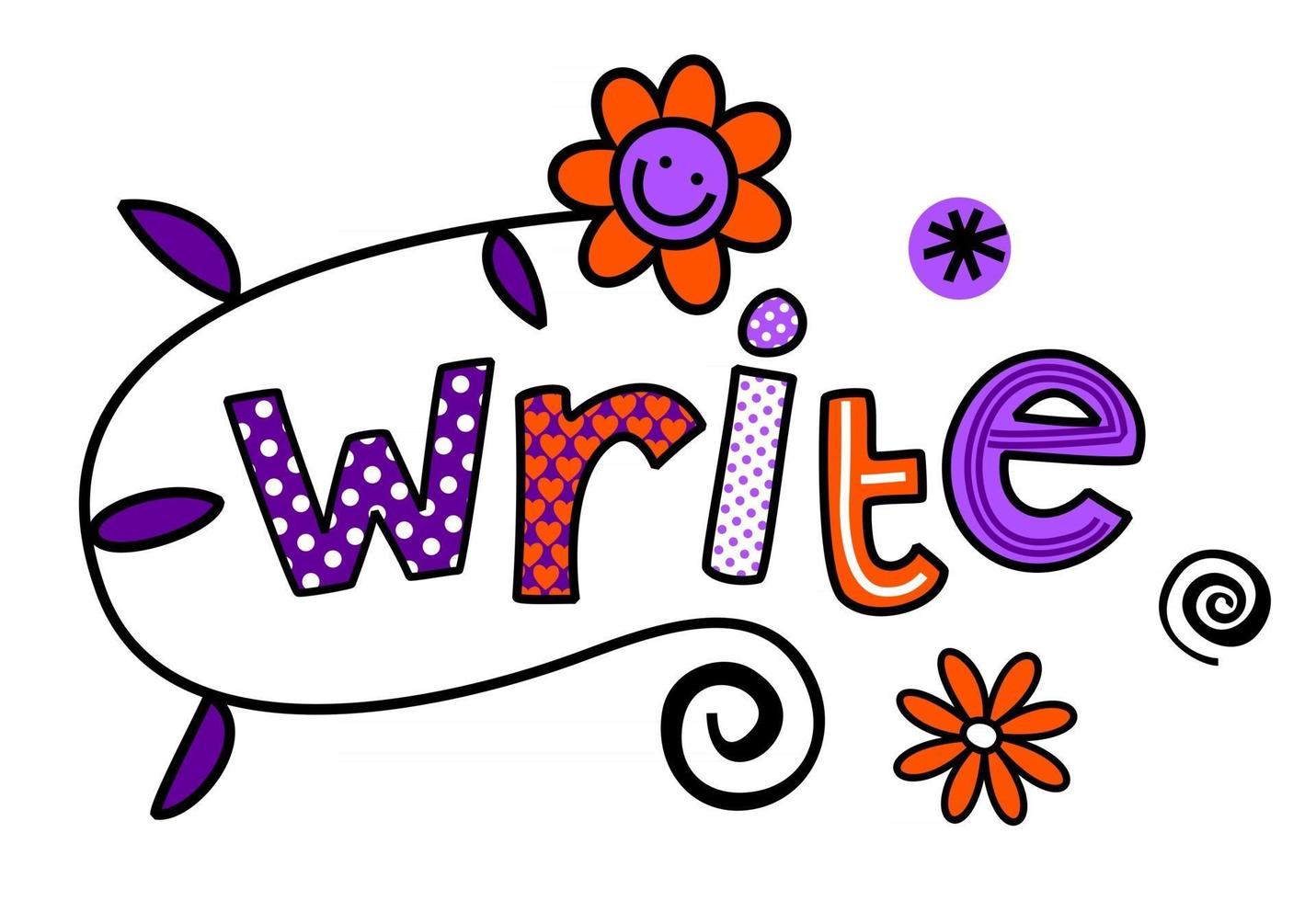 Write Text Doodle vector