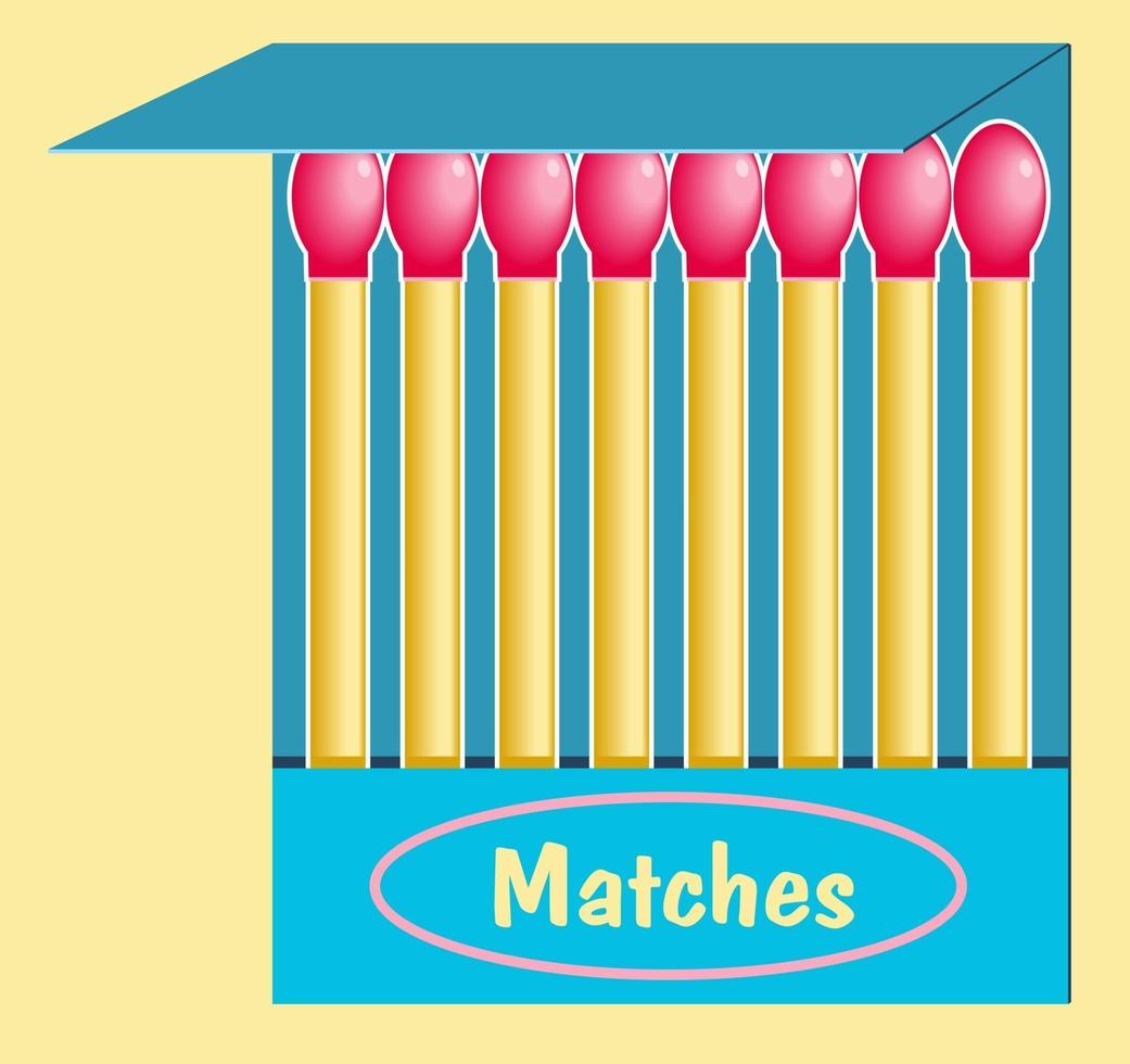 A Packet of Matches vector