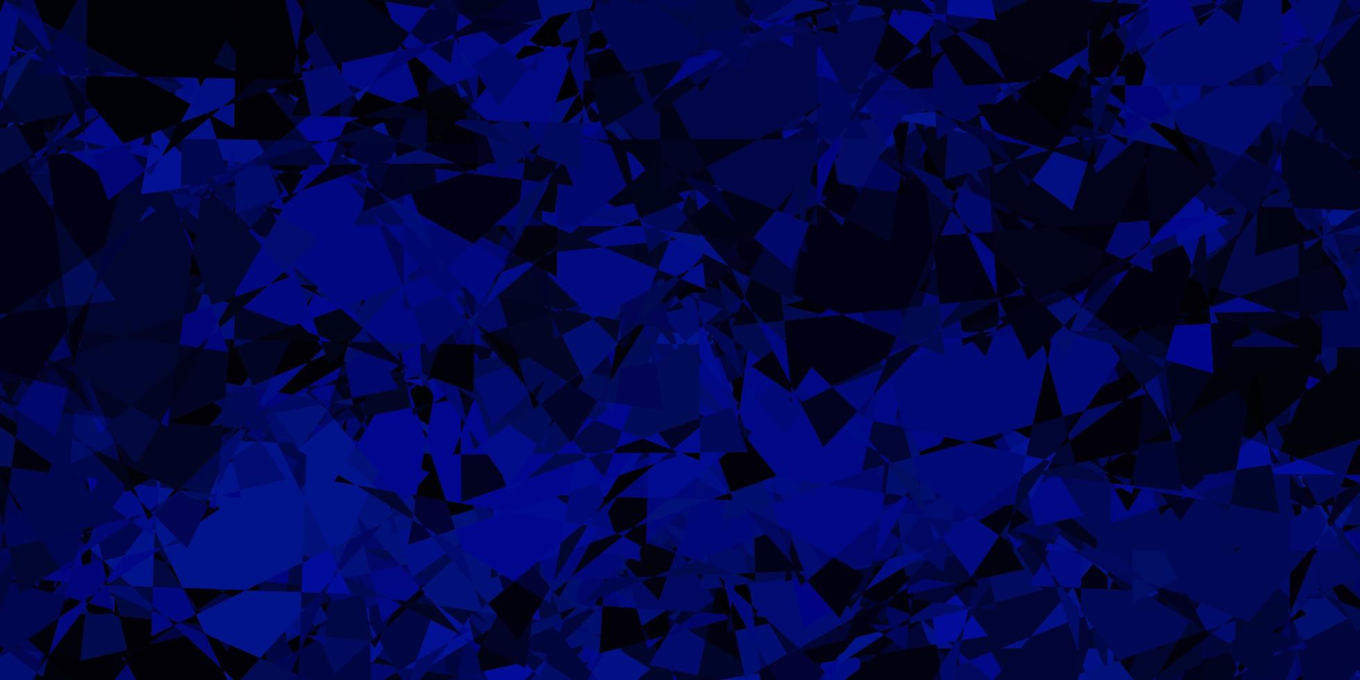 Dark BLUE vector backdrop with triangles lines