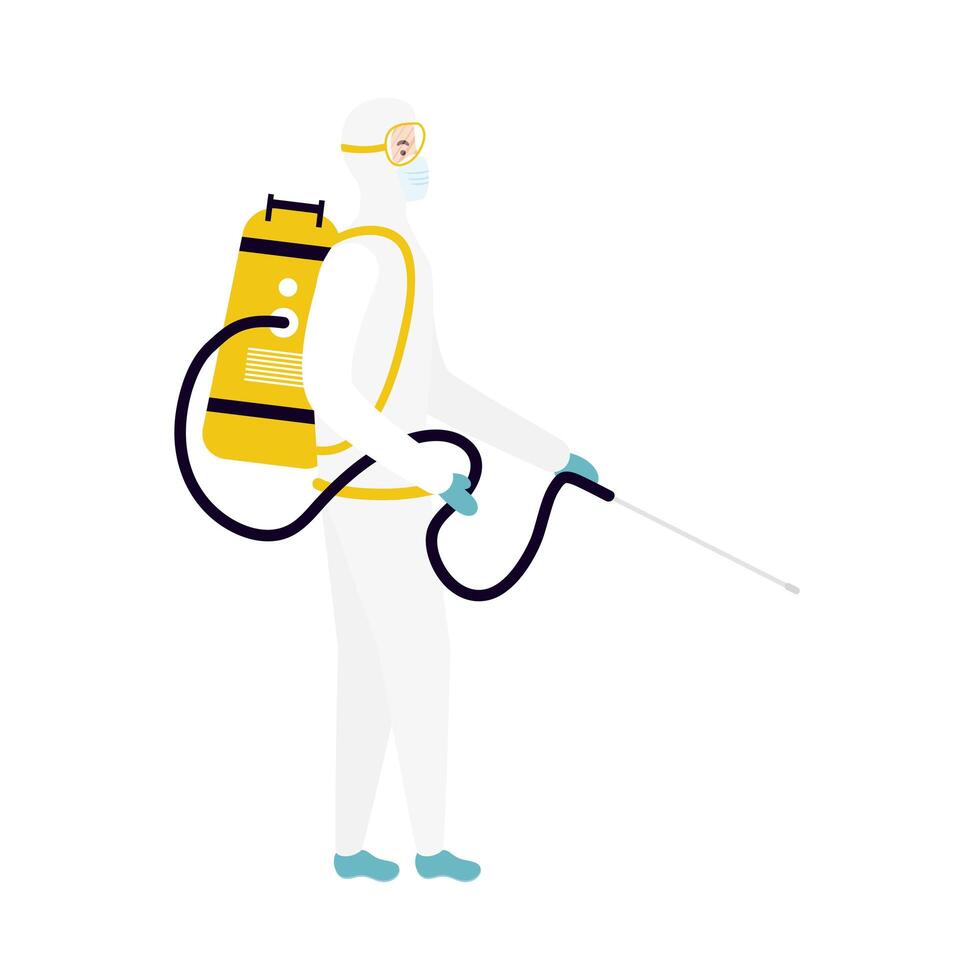 Man with protective suit vector design