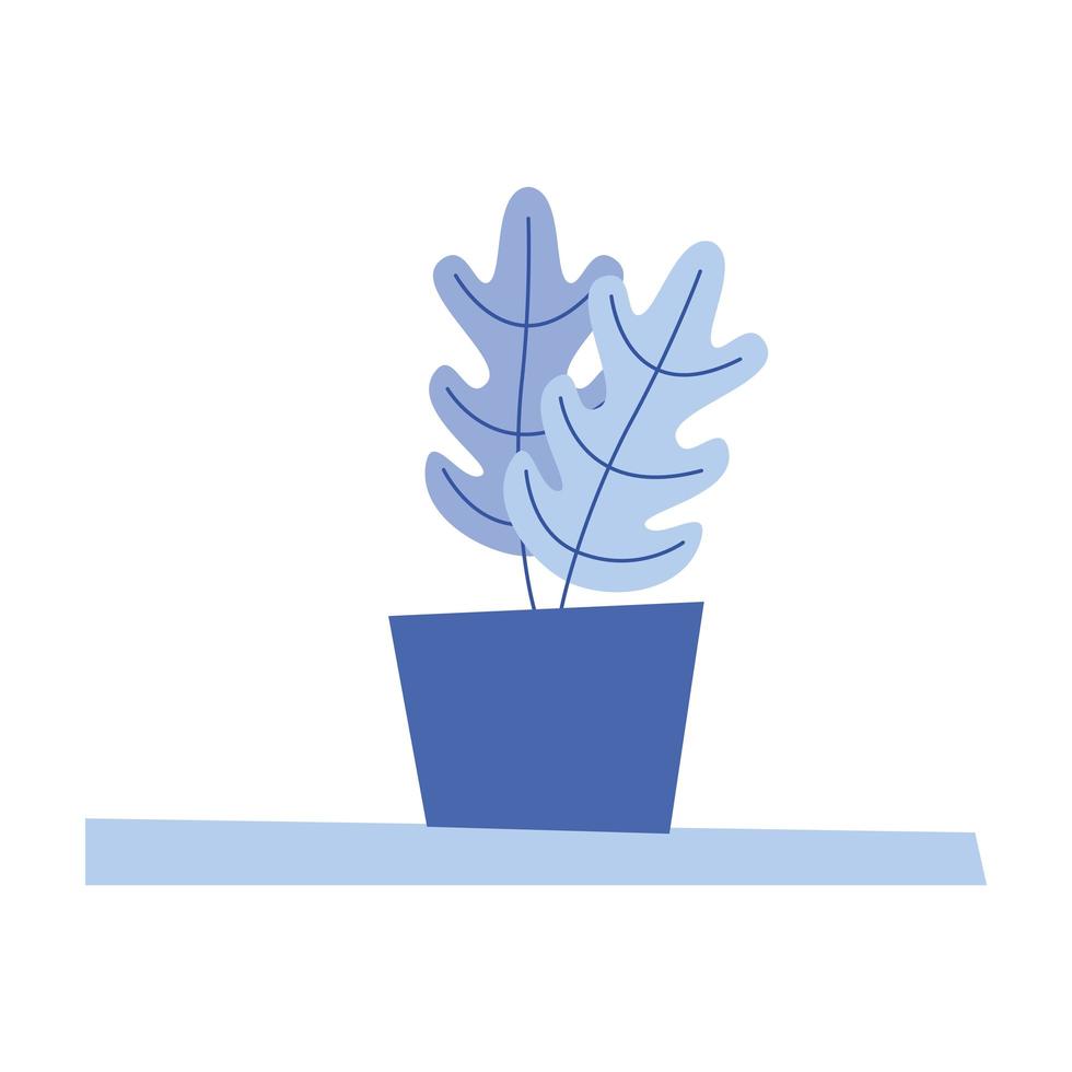 Planta aislada dentro de diseño vectorial de maceta vector