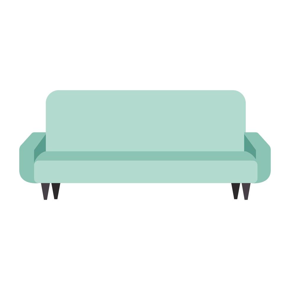 diseño de vector de sofá en casa aislado