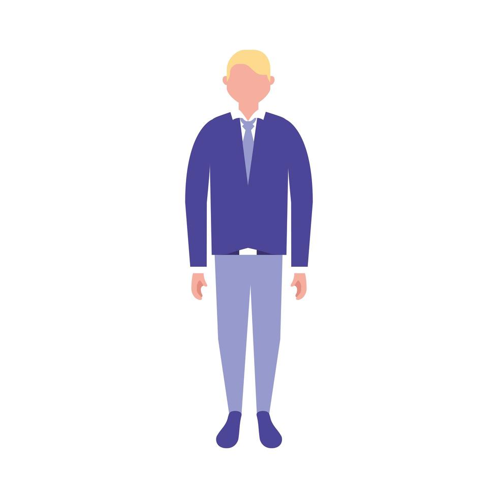 Isolated avatar man with necktie vector design