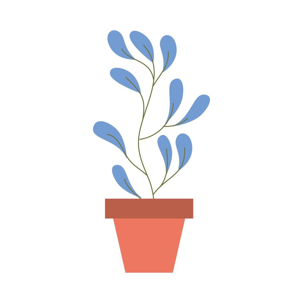 Isolated plant inside pot vector design