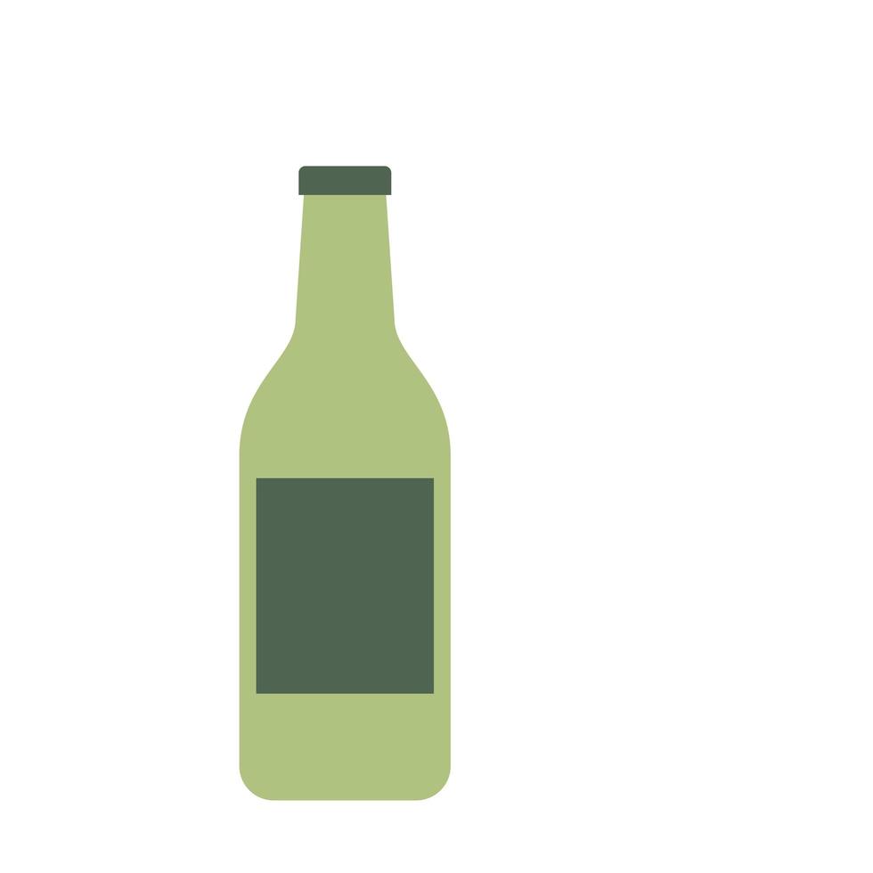 diseño de vector de botella de vino aislado